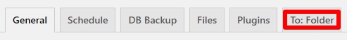 Zakładka folder BackWPup